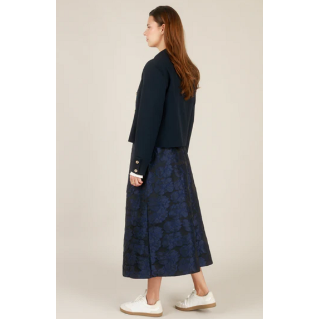 YEST YEST 26E VESTE ILSE GROS BOUTONS NAVY/BLANC