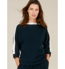 YEST YEST 26E TOP INAYA COL BATEAU LIGNE NAVY/BLANC