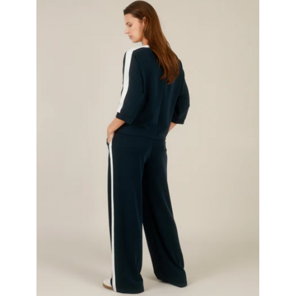 YEST YEST 26E TOP INAYA COL BATEAU LIGNE NAVY/BLANC