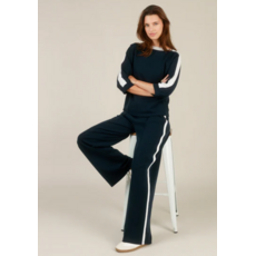 YEST YEST 26E TOP INAYA COL BATEAU LIGNE NAVY/BLANC