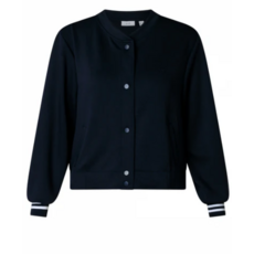 YEST YEST 26E CARDIGAN IEVA POIGNET RAYE NAVY/BLANC