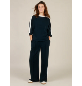 YEST YEST 26E PANT ILMA LIGNE SUR COTE NAVY/BLANC