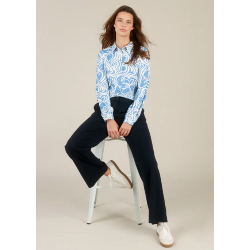 YEST YEST 26E PANTALON INA WIDE LEG NAVY