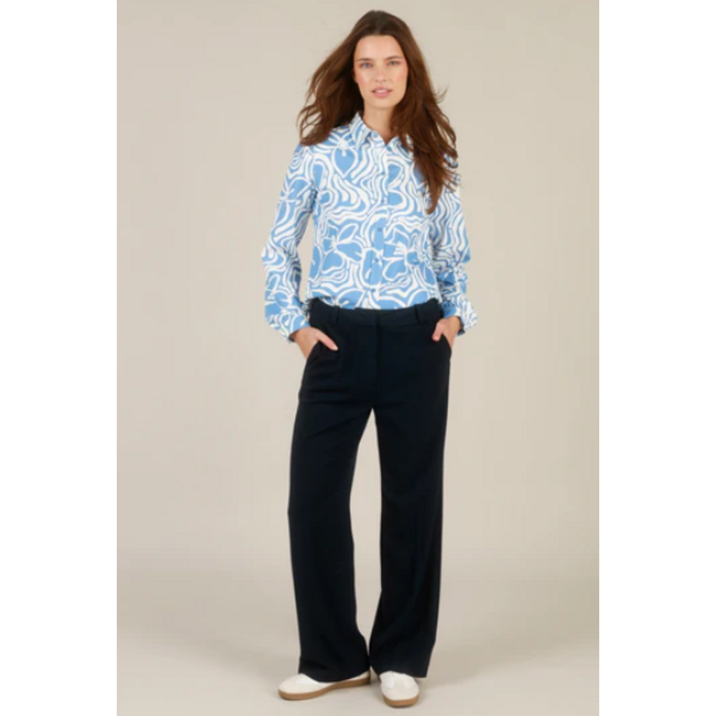 YEST YEST 26E PANTALON INA WIDE LEG NAVY