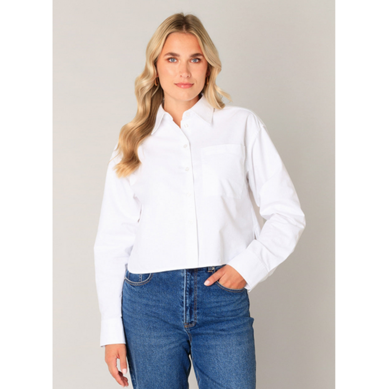 YEST YEST 26E CHEMISIER BEA CROP BLANC