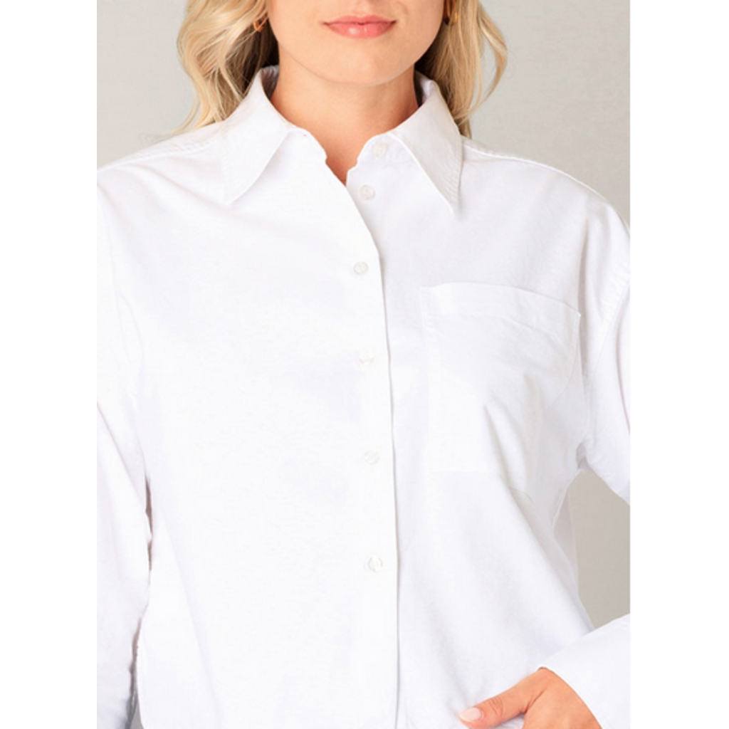 YEST YEST 26E CHEMISIER BEA CROP BLANC