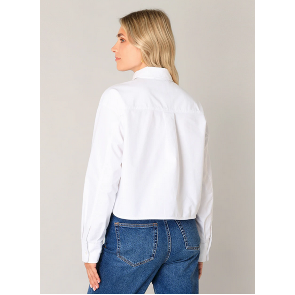 YEST YEST 26E CHEMISIER BEA CROP BLANC