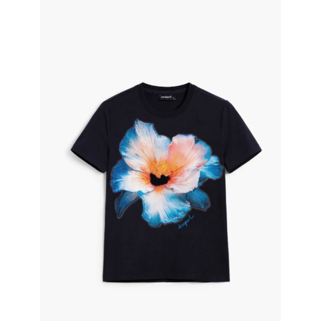 DESIGUAL DESIGUAL 26E TSHIRT ESTOCOLMO FLEUR TEXTURE NAVY