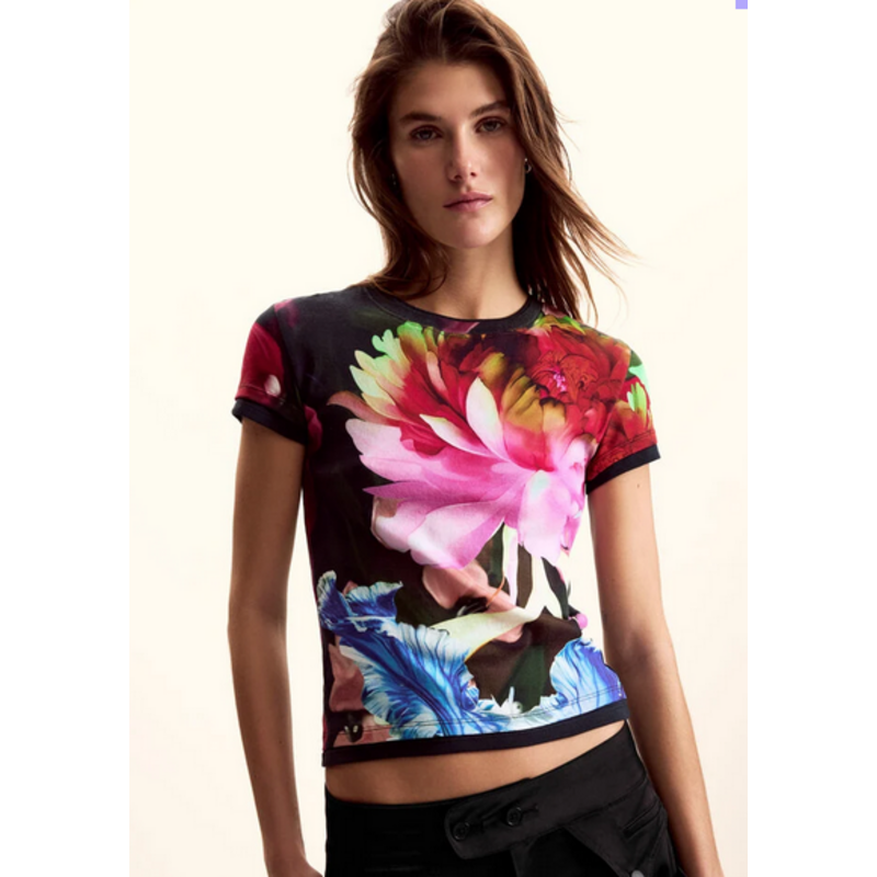 DESIGUAL DESIGUAL 26E TSHIRT LACROIX FLEURS MULTI