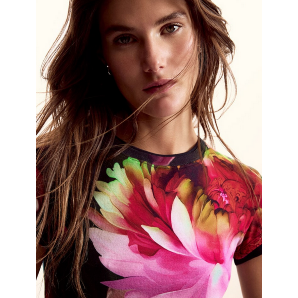 DESIGUAL DESIGUAL 26E TSHIRT LACROIX FLEURS MULTI