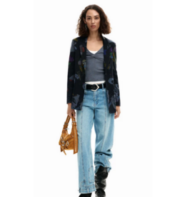 DESIGUAL DESIGUAL 26E BLAZER LUCSON MOTIF FLORAL NOIR
