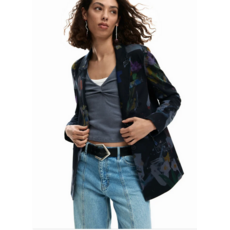 DESIGUAL DESIGUAL 26E BLAZER LUCSON MOTIF FLORAL NOIR