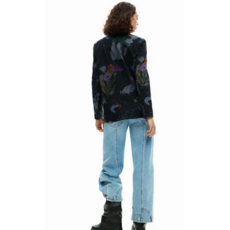 DESIGUAL DESIGUAL 26E BLAZER LUCSON MOTIF FLORAL NOIR