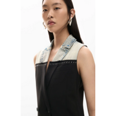 DESIGUAL DESIGUAL 26E VESTE LONGUE POTTER S MANCHE JEAN/NOIR