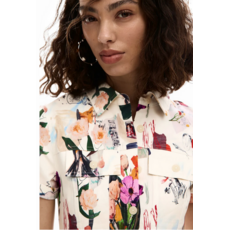 DESIGUAL DESIGUAL 26E ROBE CHEMISE M COURTE FLORAL CREME