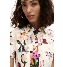 DESIGUAL DESIGUAL 26E ROBE CHEMISE M COURTE FLORAL CREME
