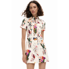 DESIGUAL DESIGUAL 26E ROBE CHEMISE M COURTE FLORAL CREME