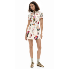 DESIGUAL DESIGUAL 26E ROBE CHEMISE M COURTE FLORAL CREME