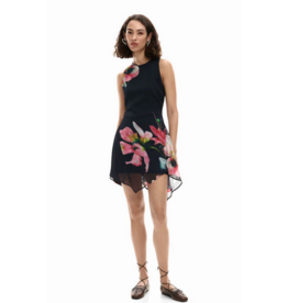 DESIGUAL DESIGUAL 26E ROBE COURTE NALA S MANCHE VOILE NOIR