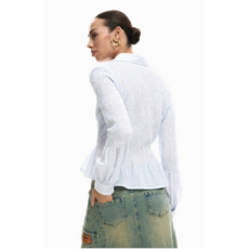 DESIGUAL DESIGUAL 26E CHEMISE MURI BAS A VOLANTS BLEU/BLANC