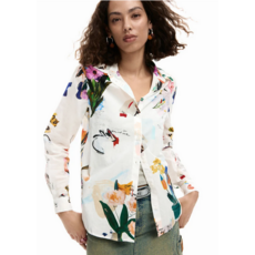 DESIGUAL DESIGUAL 26E CHEMISE MILA M LONGUE FLORAL CREME