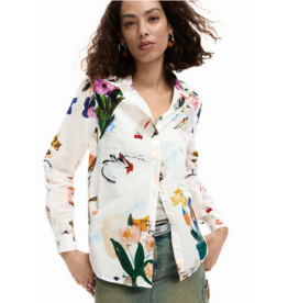 DESIGUAL DESIGUAL 26E CHEMISE MILA M LONGUE FLORAL CREME