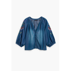 DESIGUAL DESIGUAL 26E BLOUSE BRODERIE MANCHE 3/4 CHAMBRAY