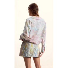 DESIGUAL DESIGUAL 26E BLOUSE CROP CORDON FLEURS ROSE