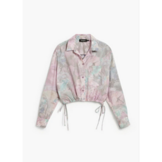 DESIGUAL DESIGUAL 26E BLOUSE CROP CORDON FLEURS ROSE