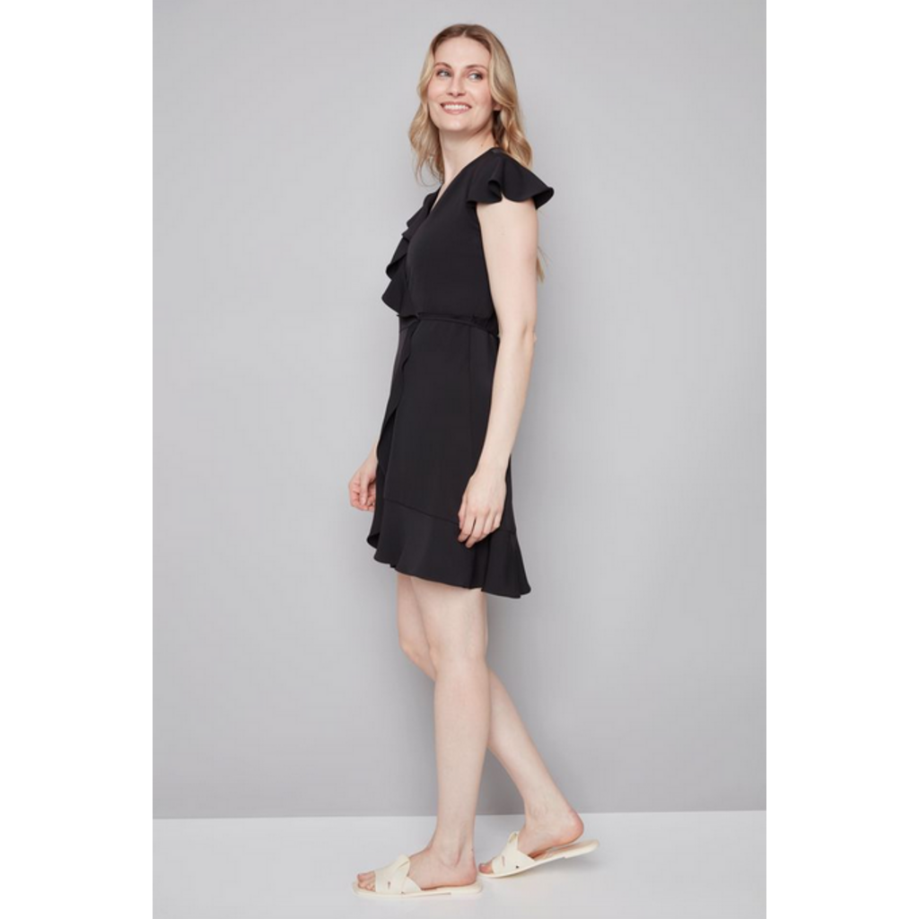 I LOVE TYLER MADISON TYLER MADISON 26E ROBE CACHE COEUR VOLANTS NOIR