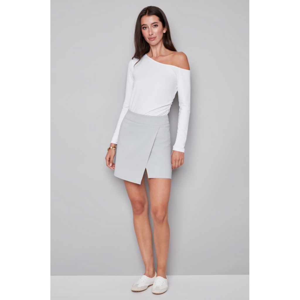 I LOVE TYLER MADISON TYLER MADISON 26E SKORT FINES RAYURES BLEU/CREME