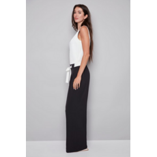 I LOVE TYLER MADISON TYLER MADISON 26E PANT WIDE NOIR CEINTURE CREME