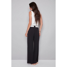 I LOVE TYLER MADISON TYLER MADISON 26E PANT WIDE NOIR CEINTURE CREME