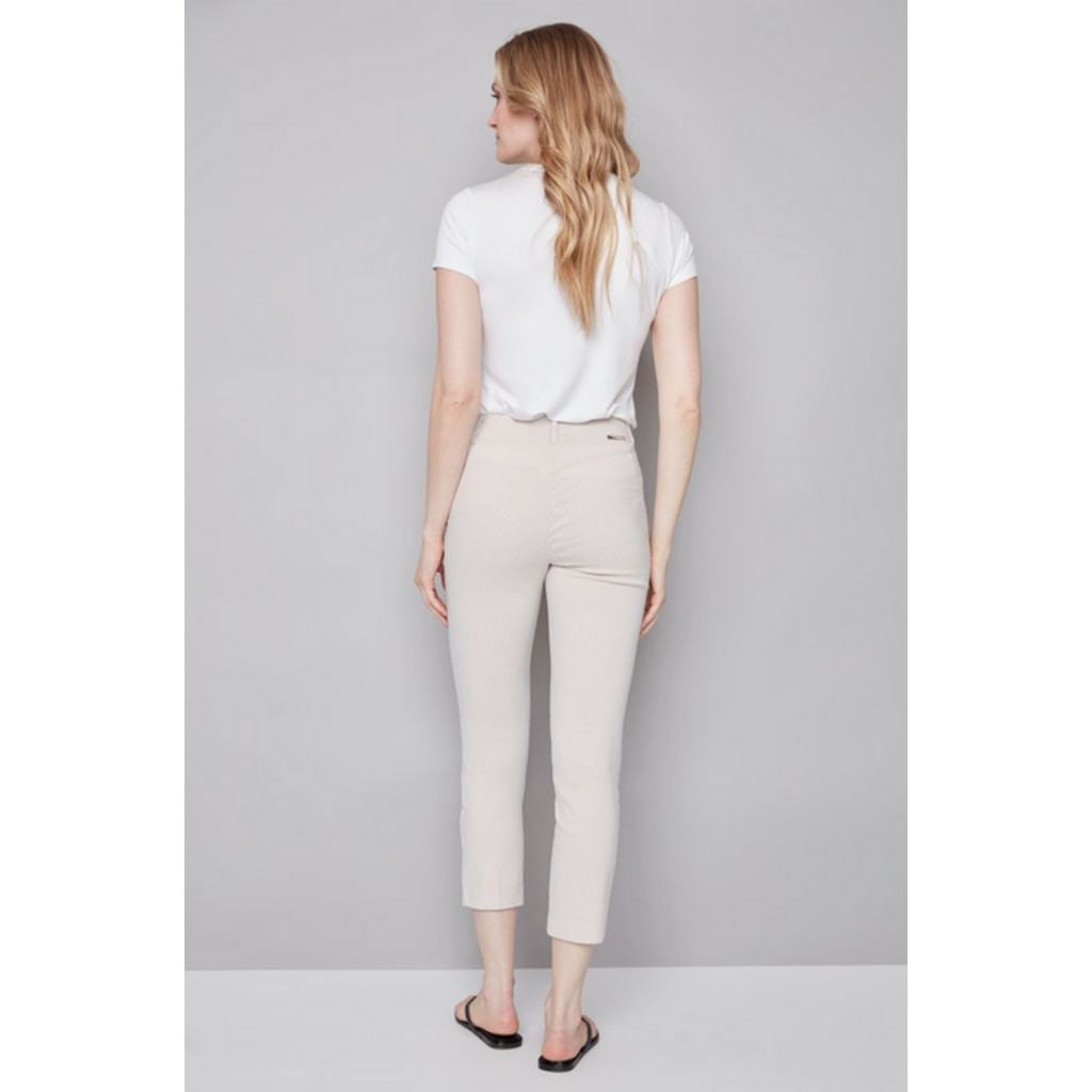 I LOVE TYLER MADISON TYLER MADISON 26E PANT CHLOE RAYURES BEIGE/CREME
