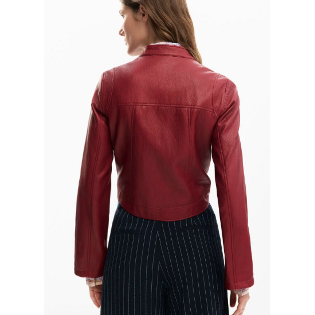 DESIGUAL DESIGUAL 26E JACKET ARIEL FAUX CUIR FRAMBOISE