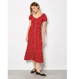 APRICOT APRICOT 26E ROBE BOUTONS COEURS ROUGE/BLANC