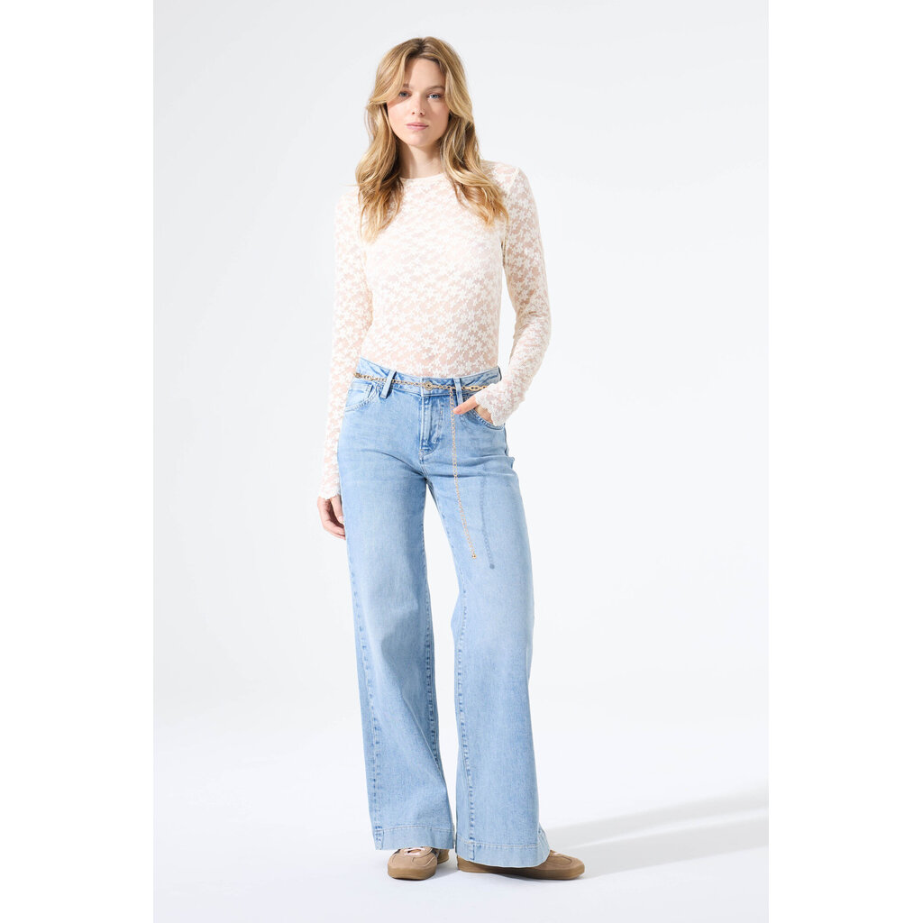 GARCIA GARCIA 26E TOP DENTELLE FLEURS ECRU