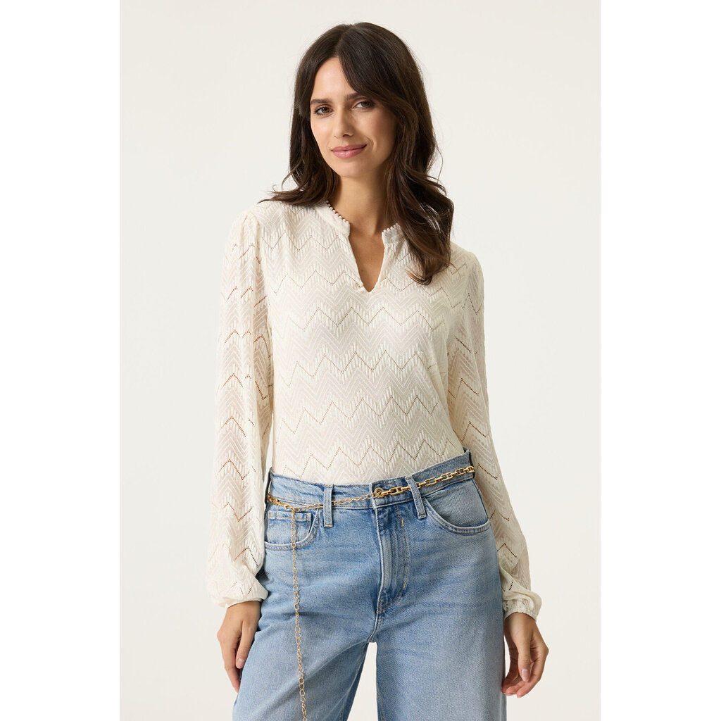GARCIA GARCIA 26E TOP AJOURE DENTELLE COL ECRU