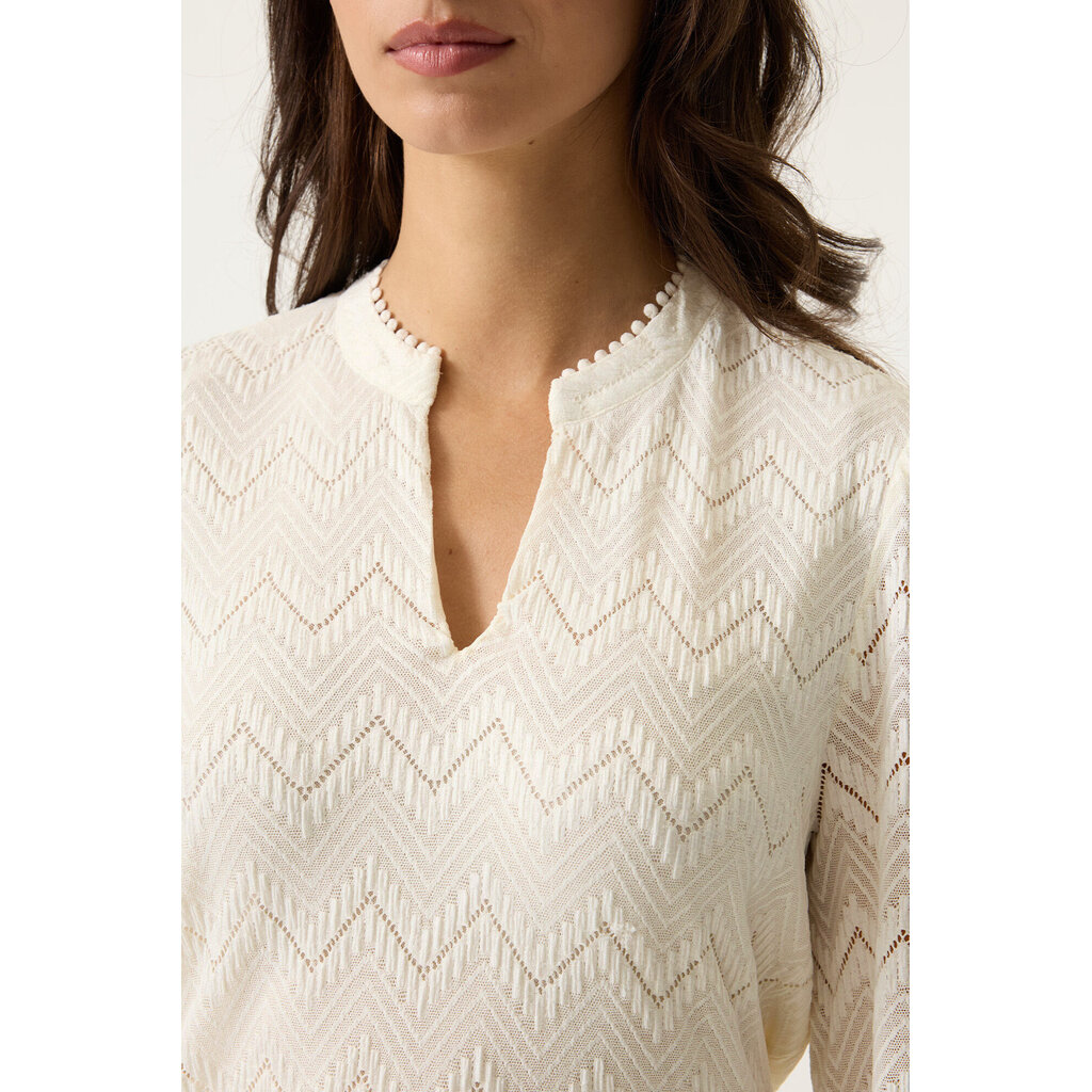 GARCIA GARCIA 26E TOP AJOURE DENTELLE COL ECRU