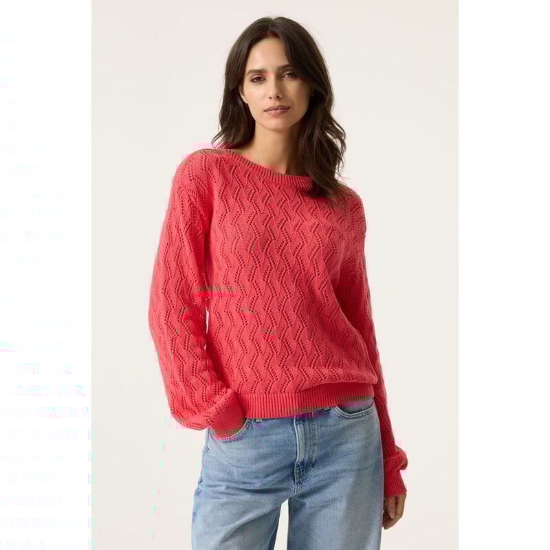 GARCIA GARCIA 26E PULL TRICOT AJOURE ROSE GARDEN