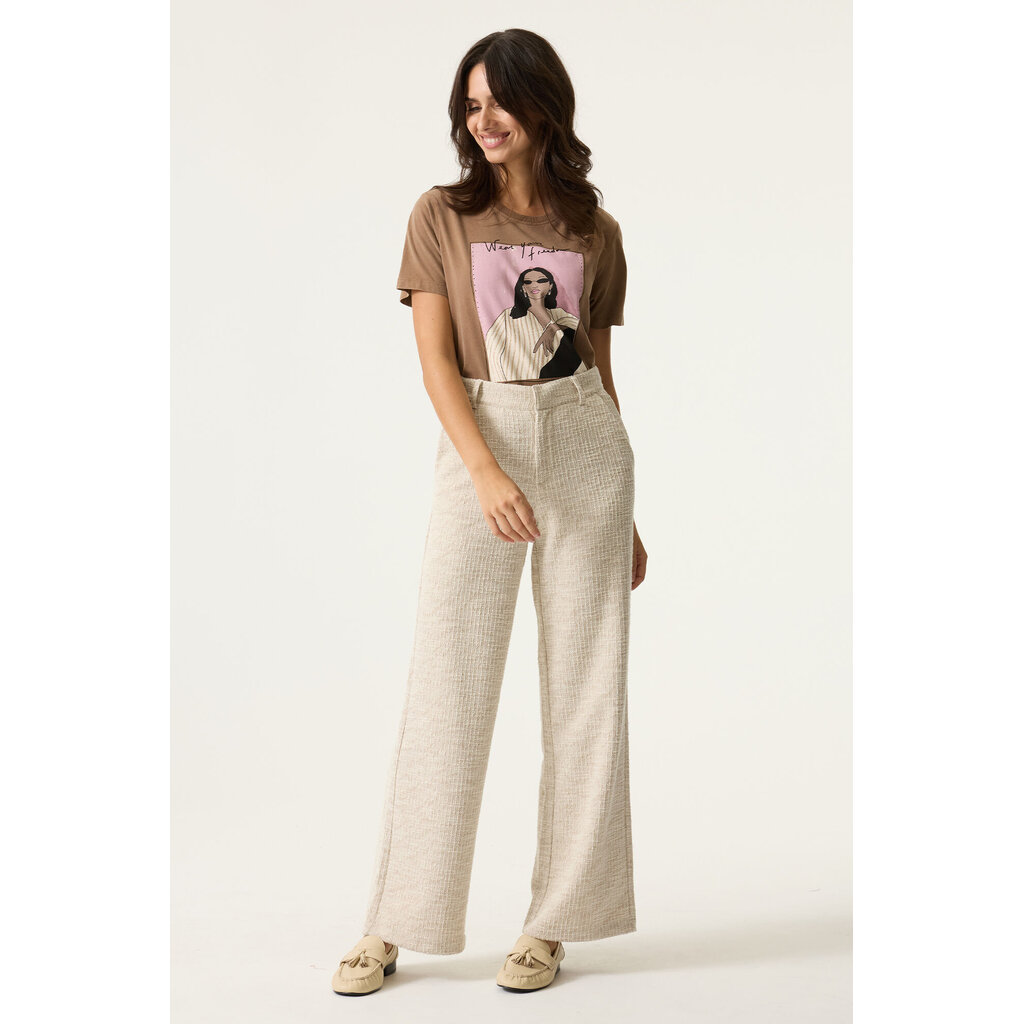 GARCIA GARCIA 26E TSHIRT WEAR YOUR FREEDOM SOFT TAUPE