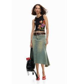 DESIGUAL DESIGUAL 26E TOP BRUSELAS S MANCHE VOILE NOIR