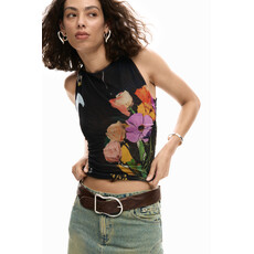 DESIGUAL DESIGUAL 26E TOP BRUSELAS S MANCHE VOILE NOIR