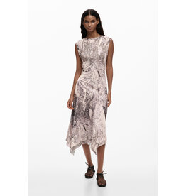 DESIGUAL DESIGUAL 26E ROBE CATTY S MANCHE GRIS/ROSE