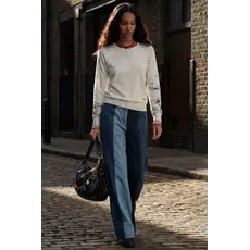 DESIGUAL DESIGUAL 26E TOP MARQUETTE CALLIGRAPHIE CREME