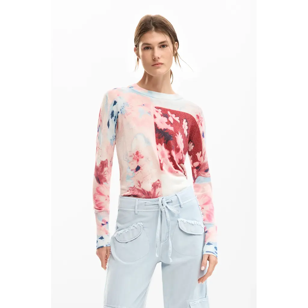 DESIGUAL DESIGUAL 26E TRICOT LEGER COPENHAGUE ROSE/BLEU