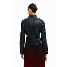 DESIGUAL DESIGUAL 26E JACKET DANNY FAUX CUIR ZIPS NOIR