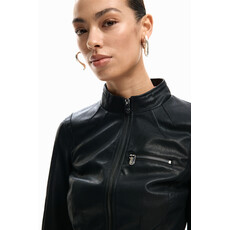 DESIGUAL DESIGUAL 26E JACKET DANNY FAUX CUIR ZIPS NOIR