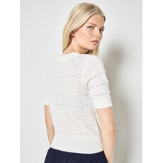 APRICOT APRICOT 26E VESTE CROP AJOUREE BLANC