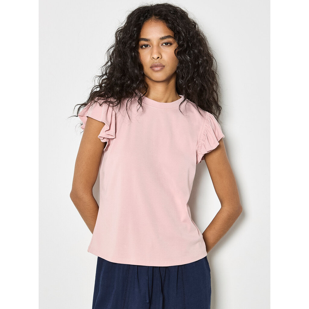 APRICOT APRICOT 26E TSHIRT VOLANTS ROSE